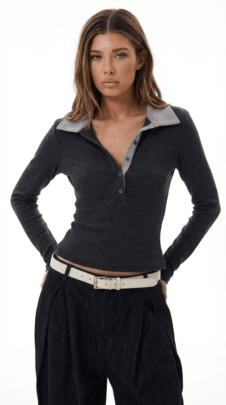 CONTRAST POLO / BLACK - Pulse