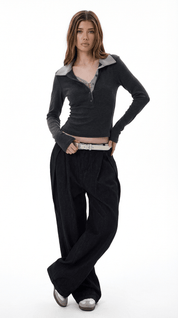 CONTRAST POLO / BLACK - Pulse