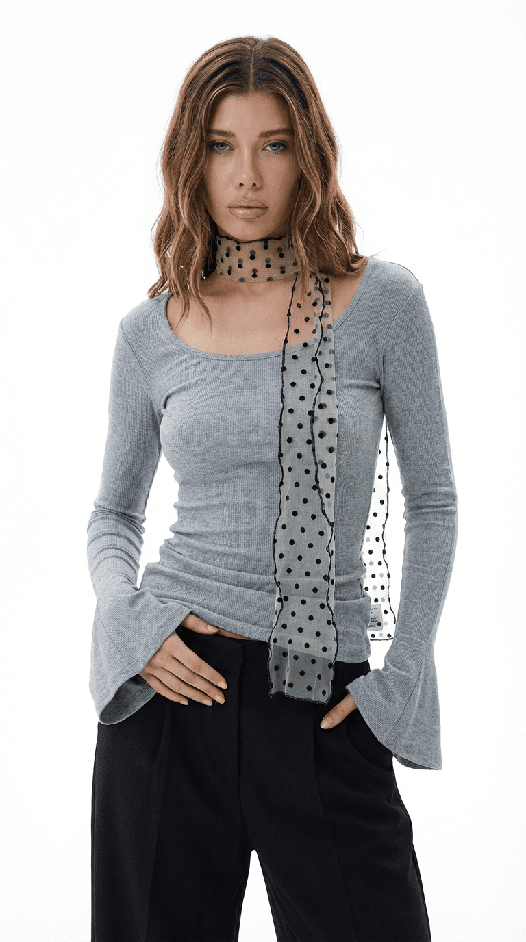 FLARE SLEEVE TOP / GRE - Pulse