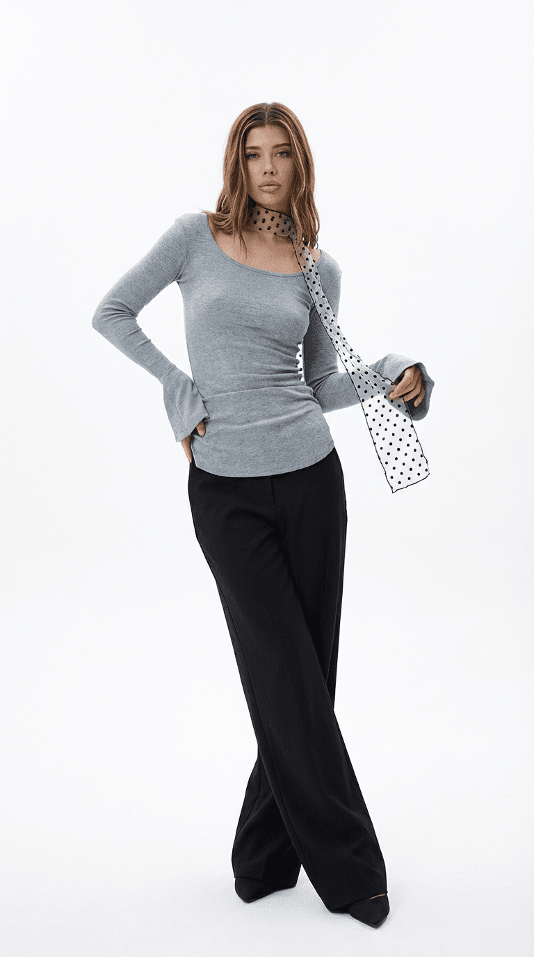 FLARE SLEEVE TOP / GRE - Pulse