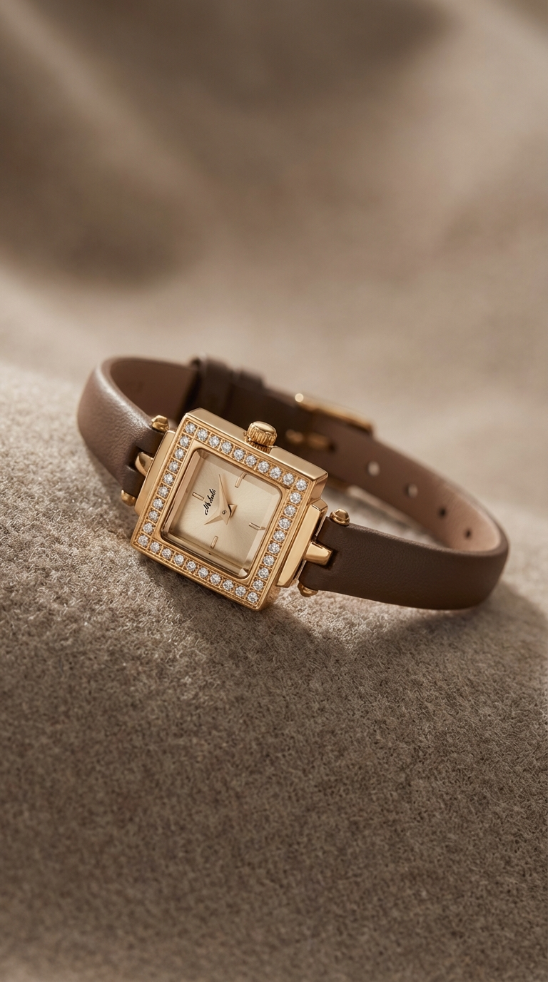 CRYSTAL WATCH / BROWN