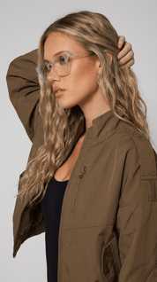 OLIVE BOMBER JACKET - Pulse