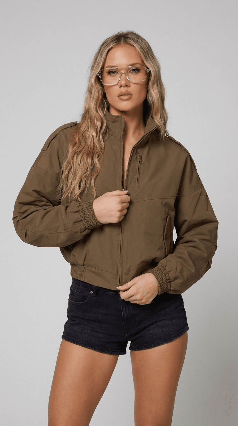 OLIVE BOMBER JACKET - Pulse