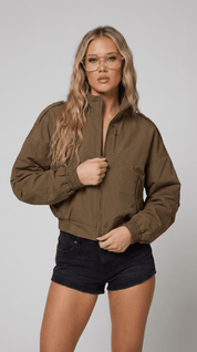 OLIVE BOMBER JACKET - Pulse