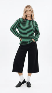 OVERSIZED STRIPE TEE / GREEN - Pulse