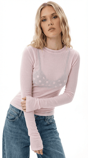 SHEER MESH TOP / PINK - Pulse