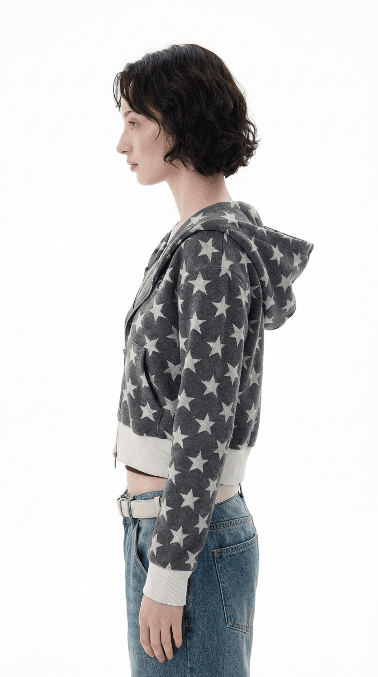 STARDUST CROPPED HOODIE - Pulse