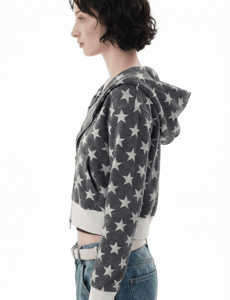 STARDUST CROPPED HOODIE - Pulse