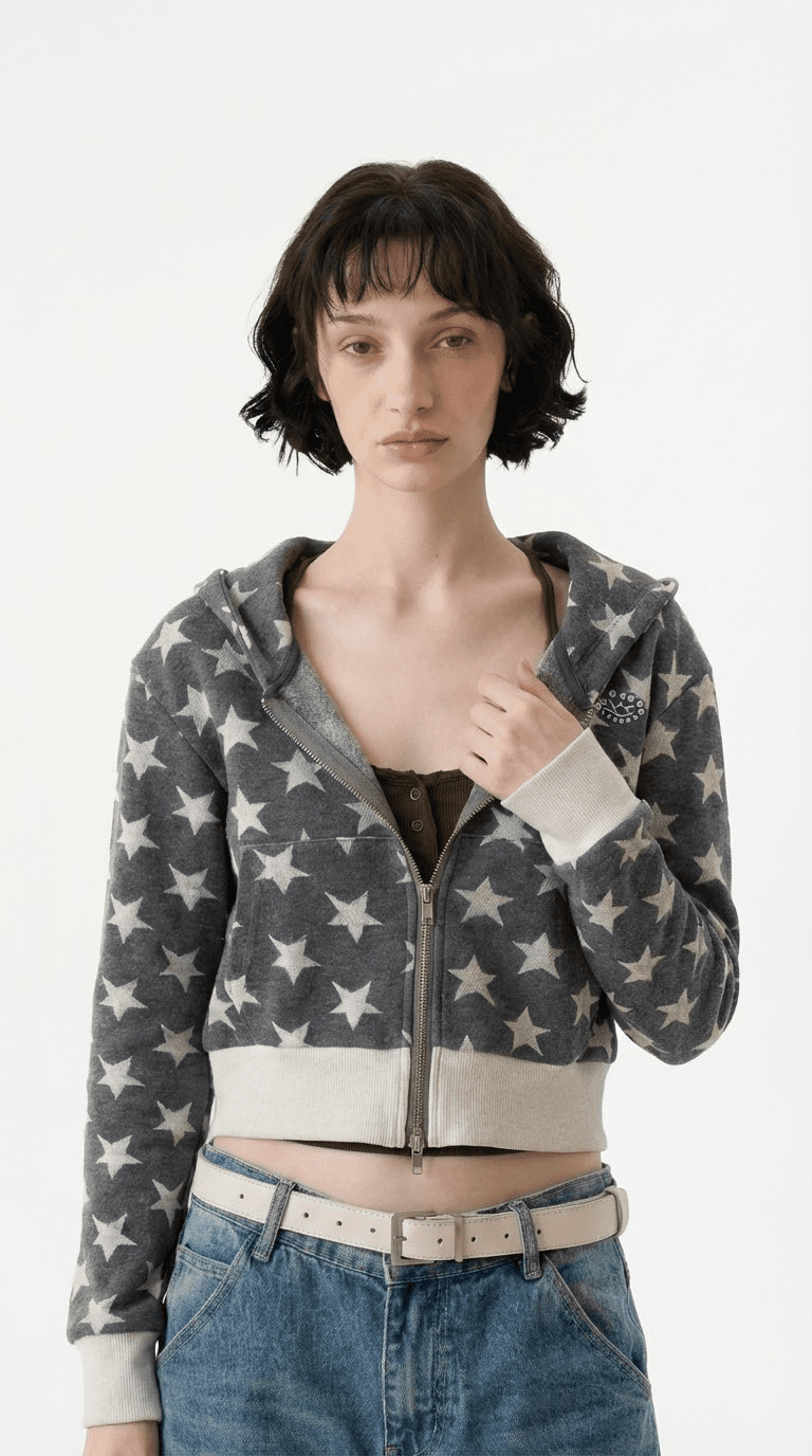 STARDUST CROPPED HOODIE - Pulse