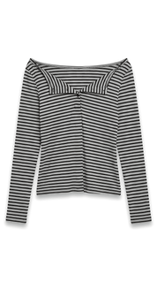 WRAP STRIPE TOP / BLACK - Pulse